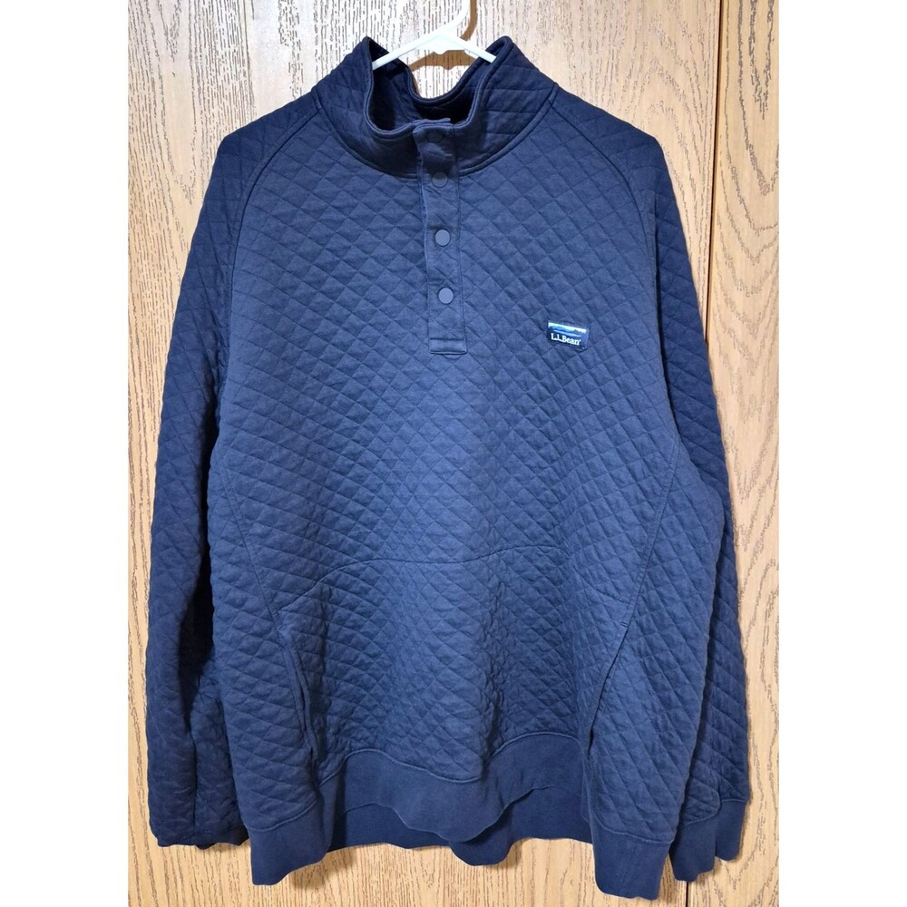 L.L. Bean Men's Navy Blue Long Sleeve Traditional Fit Sweatshirt Size XXL
